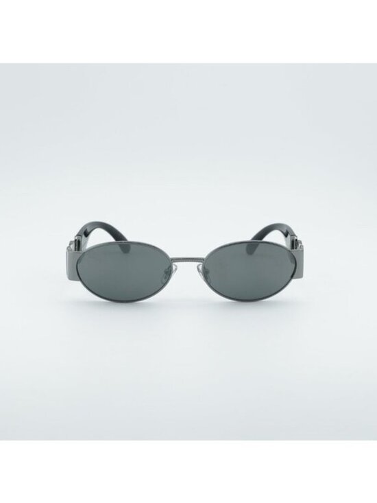 Versace VE2299 10016G Sunglasses Gunmetal Oval Frame, Grey Silver Mirror Lenses main image 8